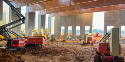 Inside the natatorium of the new wreck center.