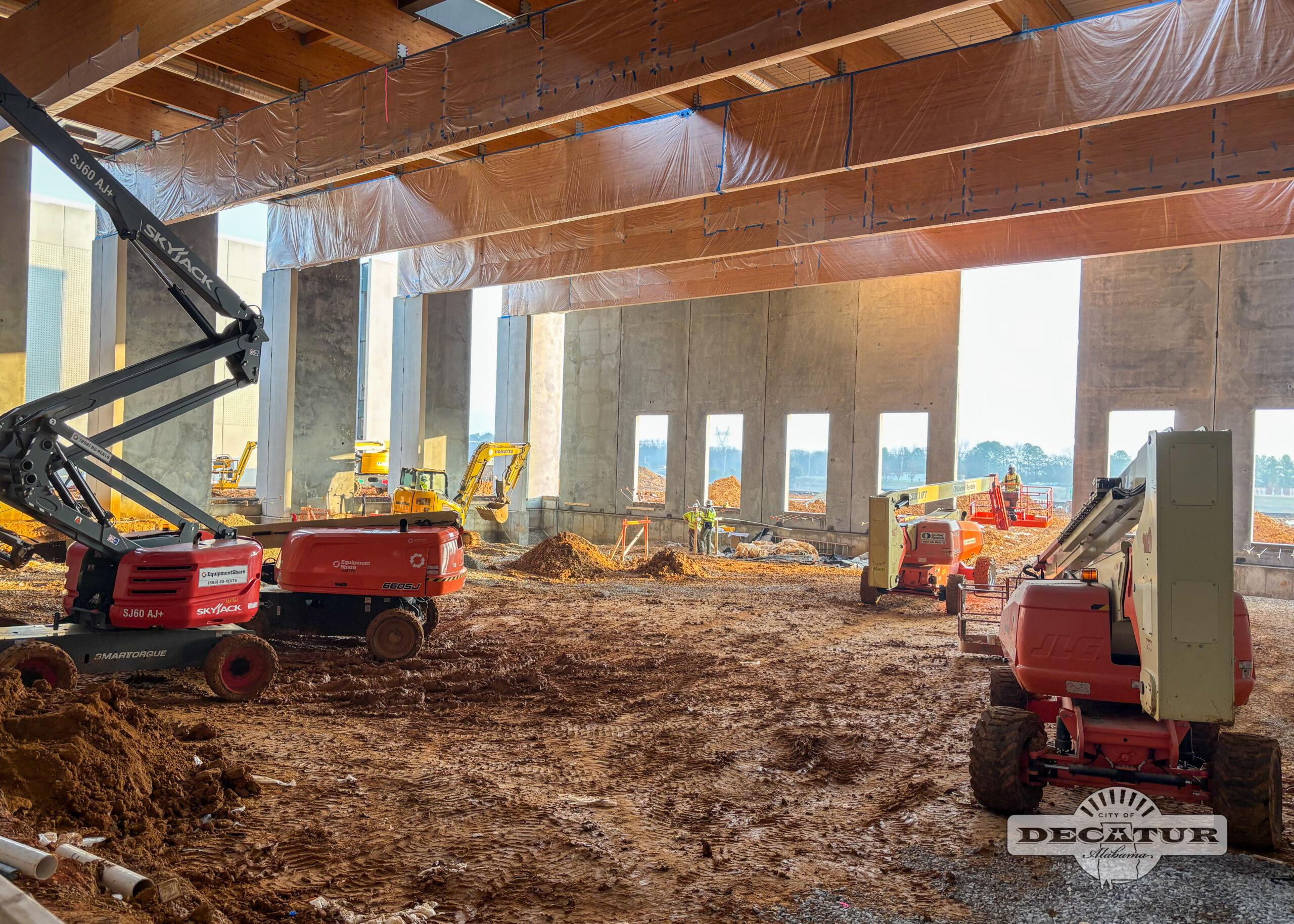 Inside the natatorium of the new wreck center.