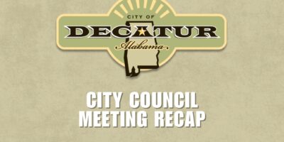 A graphic with the City of Decatur Logo and states City Council Meeting Recap
