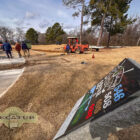 Crews continue work on installing a new irrigation system at the Point Mallard Golf Course