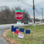 Advertising signs litter rights-of-way across the city of Decatur shown in the pictures.